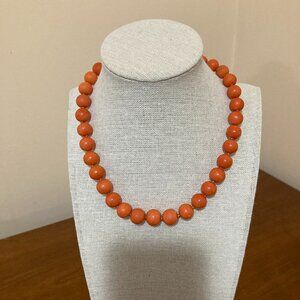 Vintage 14K Yellow Gold Angel Skin Coral Necklace Beaded